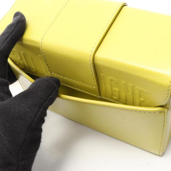 CHRISTIAN DIOR Yellow Leather Shoulder Bag - Picture 7 of 10